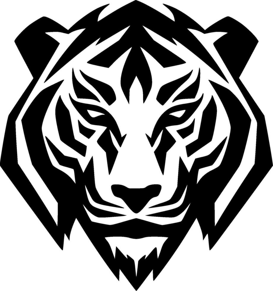 Tigre - minimalista y plano logo - vector ilustración