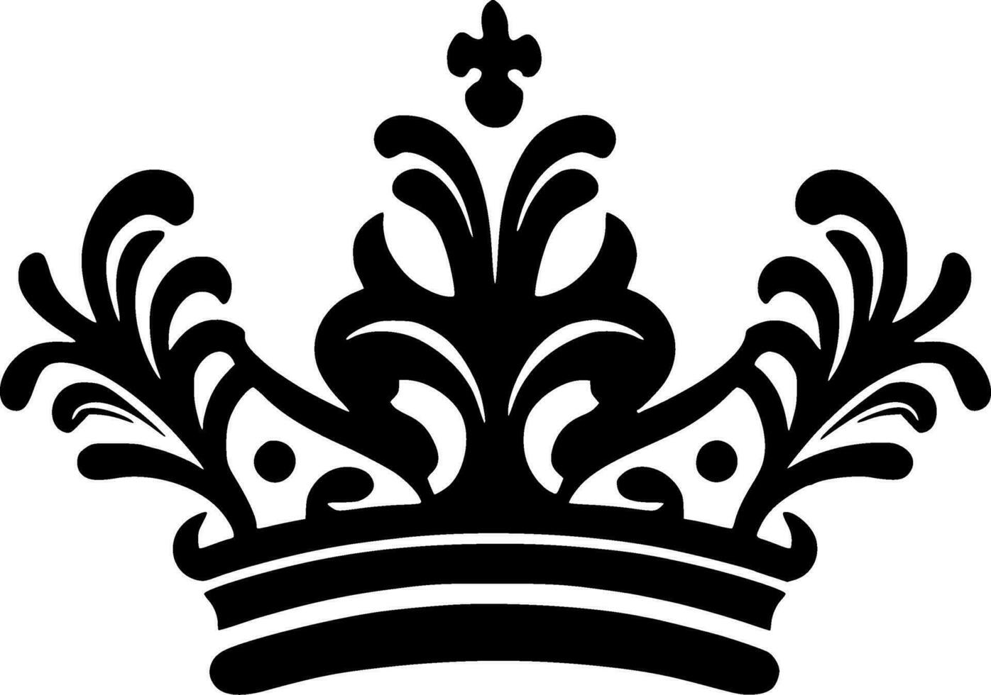 Crown, Minimalist and Simple Silhouette - Vector illustration