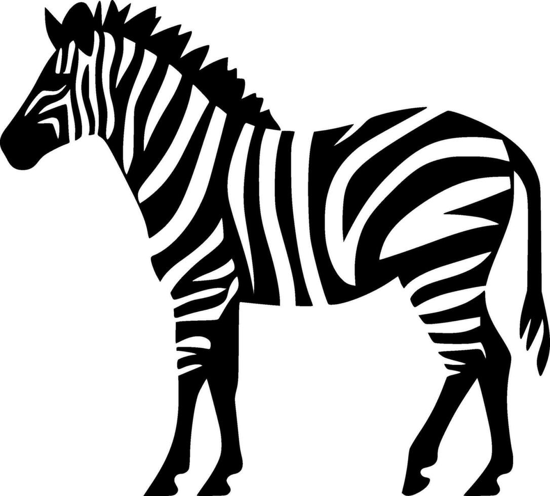 Zebra - Minimalist and Flat Logo - Vector illustration
