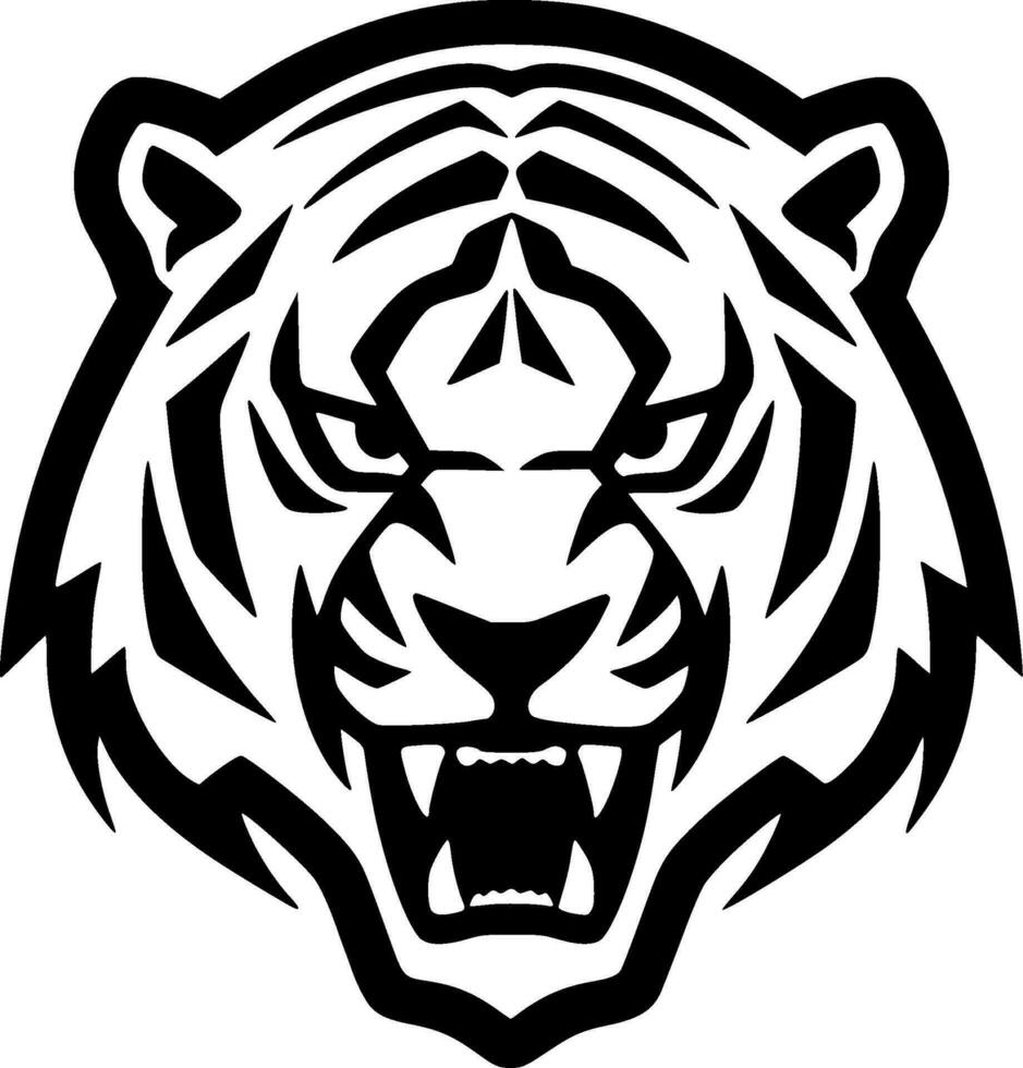Tiger, Minimalist and Simple Silhouette - Vector illustration