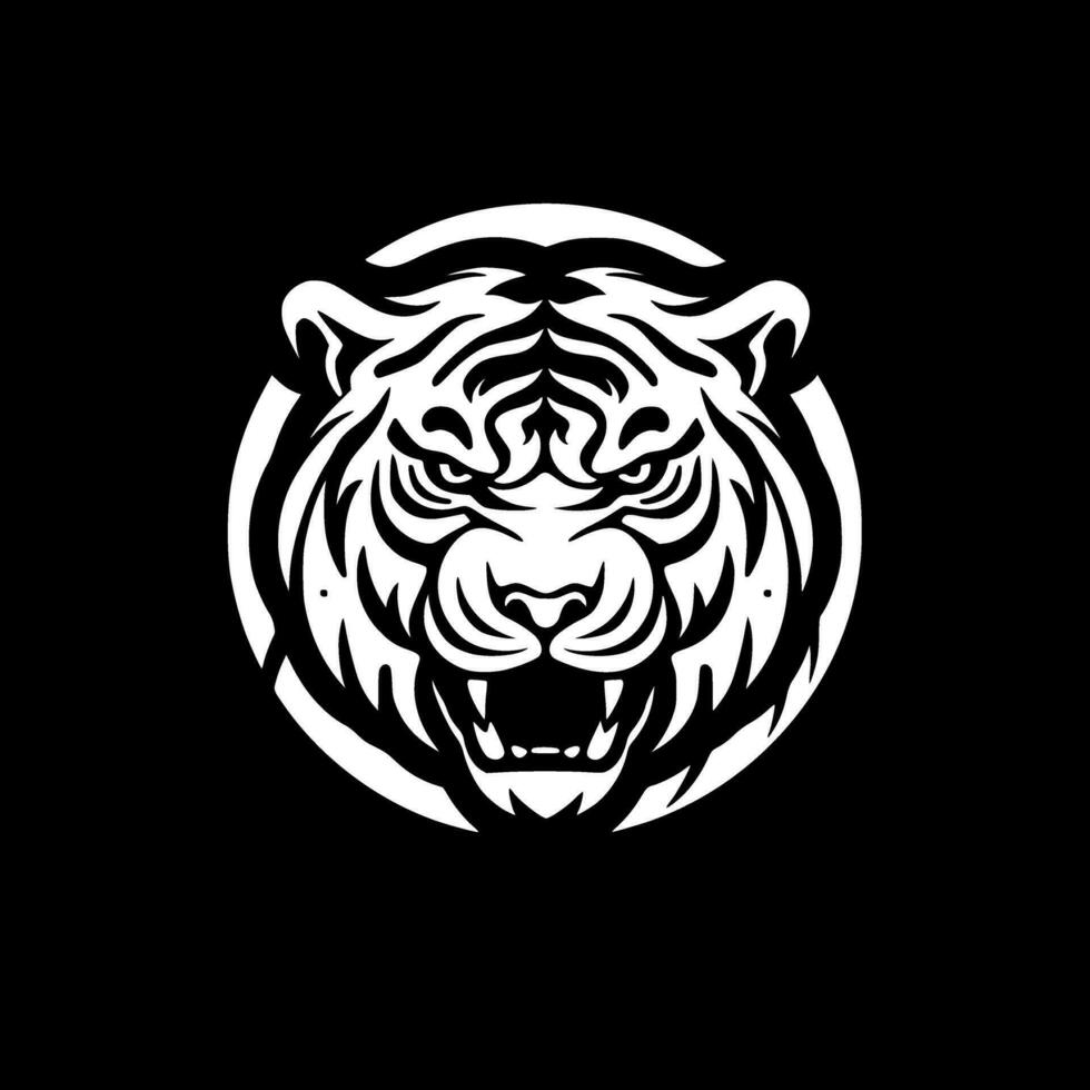 tigre, minimalista y sencillo silueta - vector ilustración