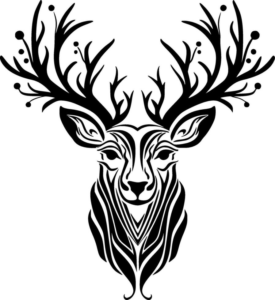 Reindeer, Minimalist and Simple Silhouette - Vector illustration