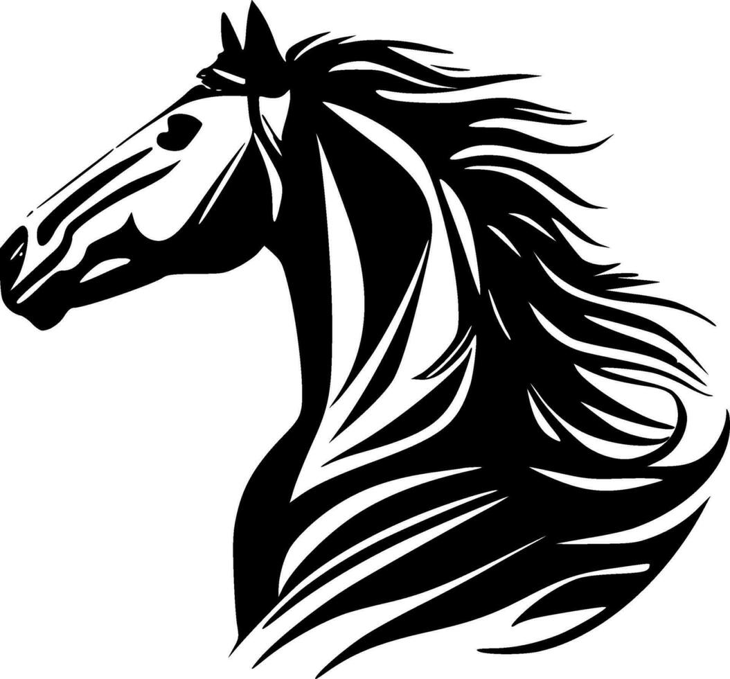 Horse, Minimalist and Simple Silhouette - Vector illustration