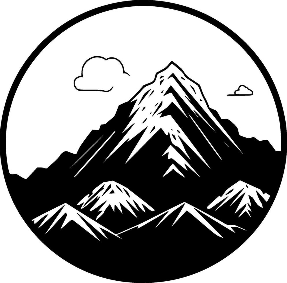 Mountain, Minimalist and Simple Silhouette - Vector illustration