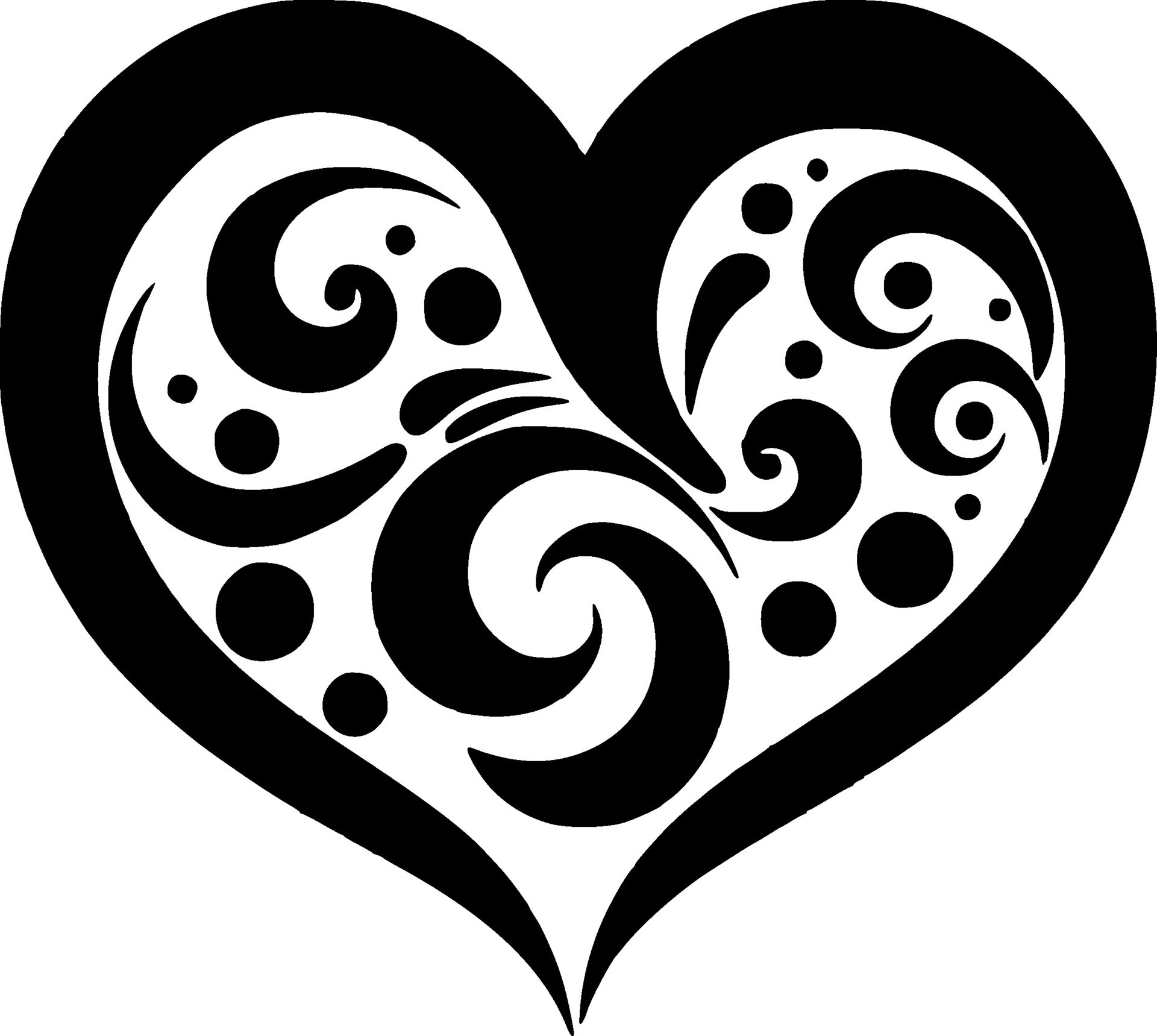 Heart, Black and White Vector illustration 27709757 Vector Art at Vecteezy