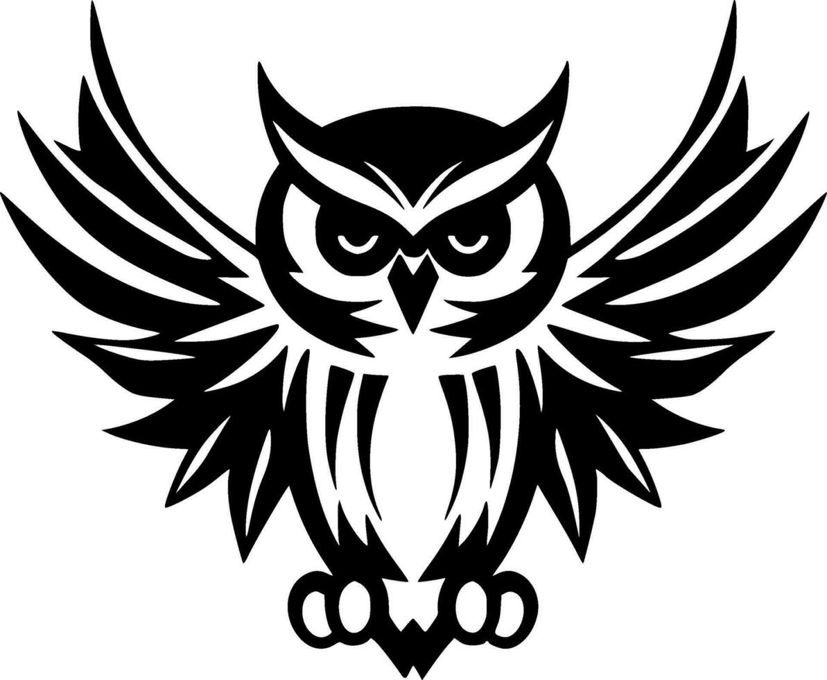 Owl - Minimalist and Flat Logo - Vector illustration