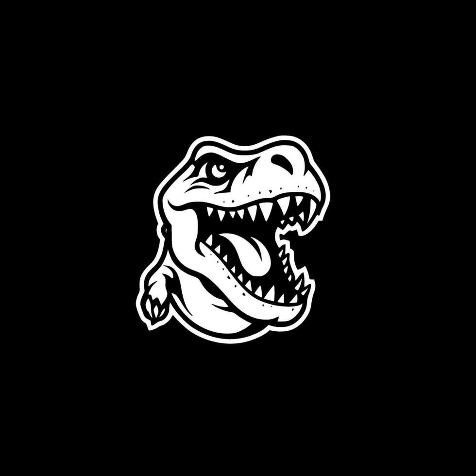 tirano saurio Rex, negro y blanco vector ilustración