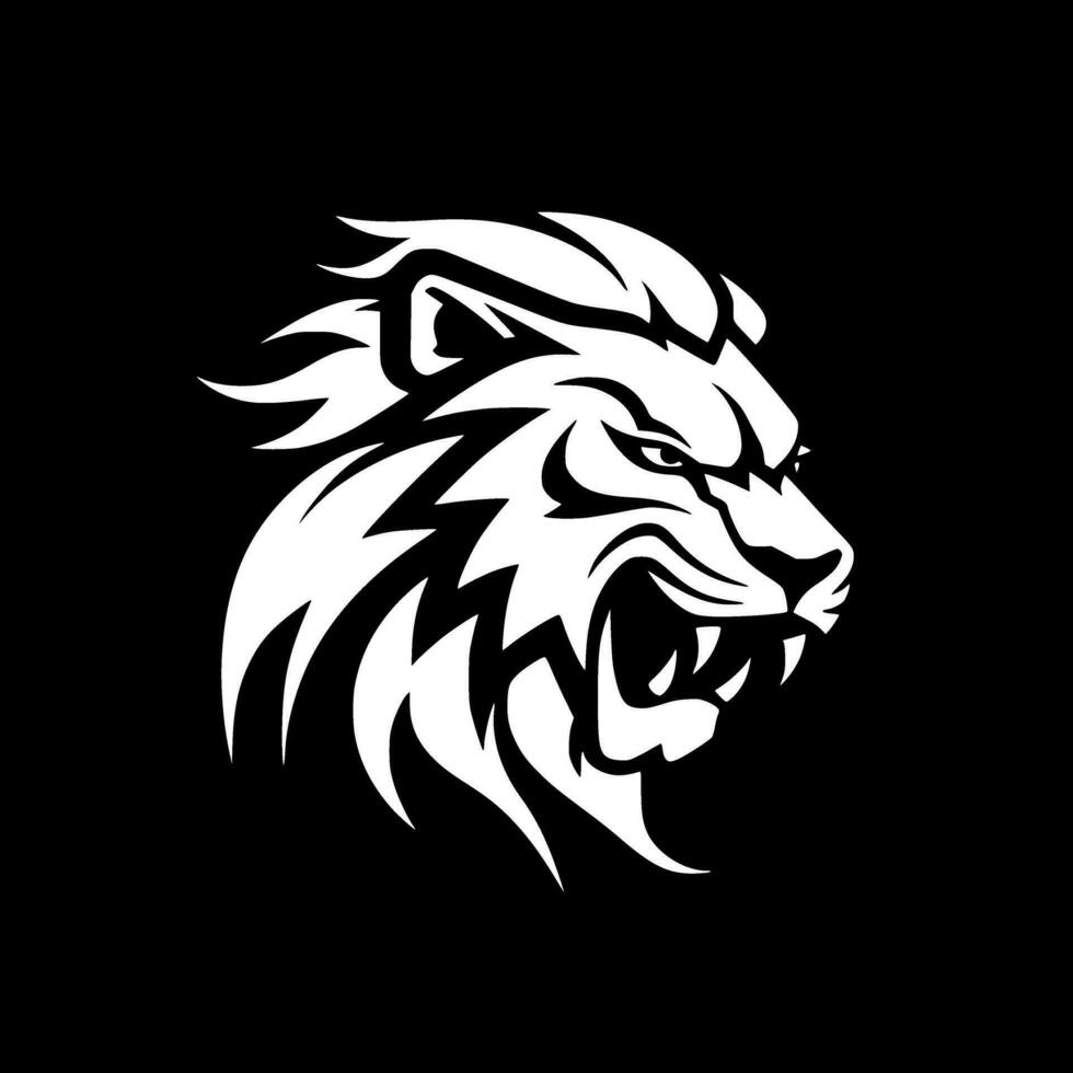 Lion, Minimalist and Simple Silhouette - Vector illustration