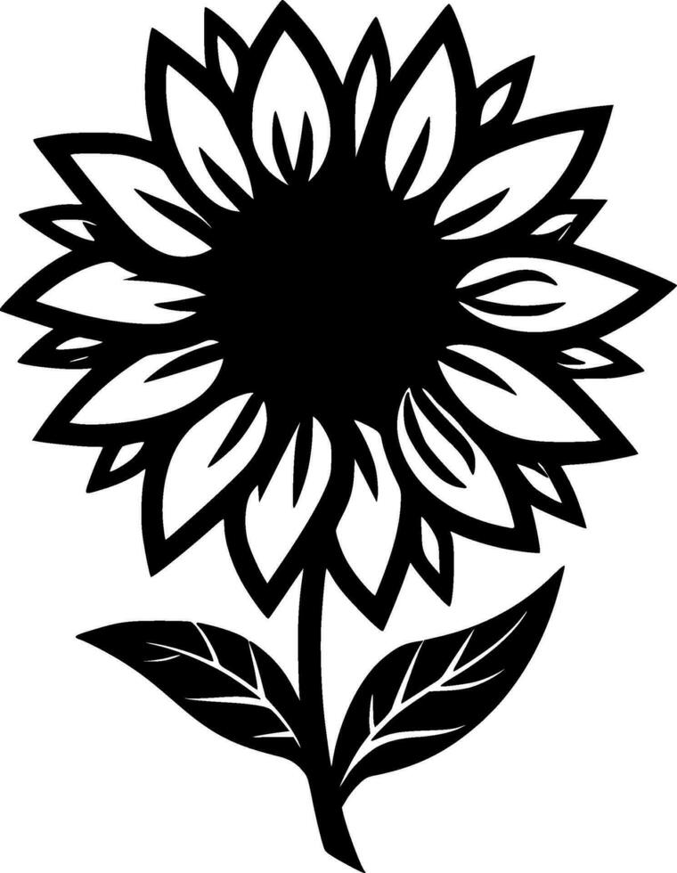 Flower - Minimalist and Flat Logo - Vector illustration