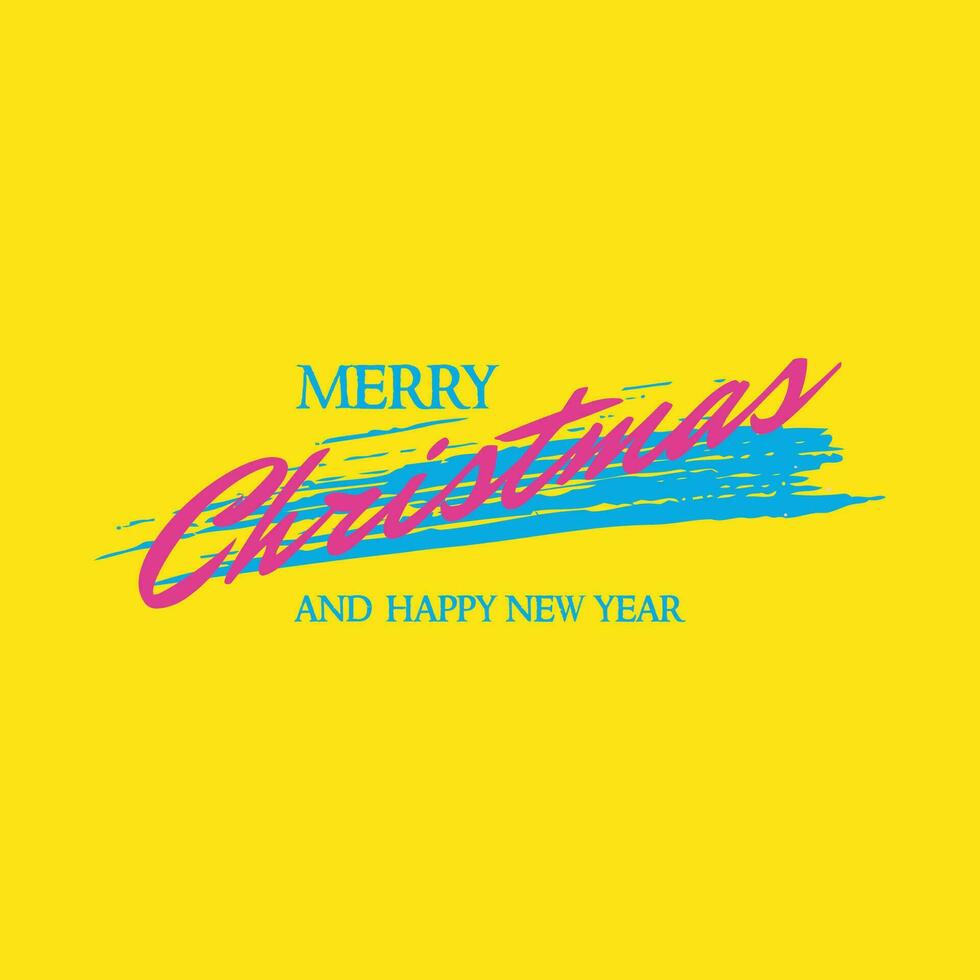 Merry Christmas and Happy New Year handlettering. Gold letters on the black background. Good for banner, poster, flyer, greeting card, web design. vector