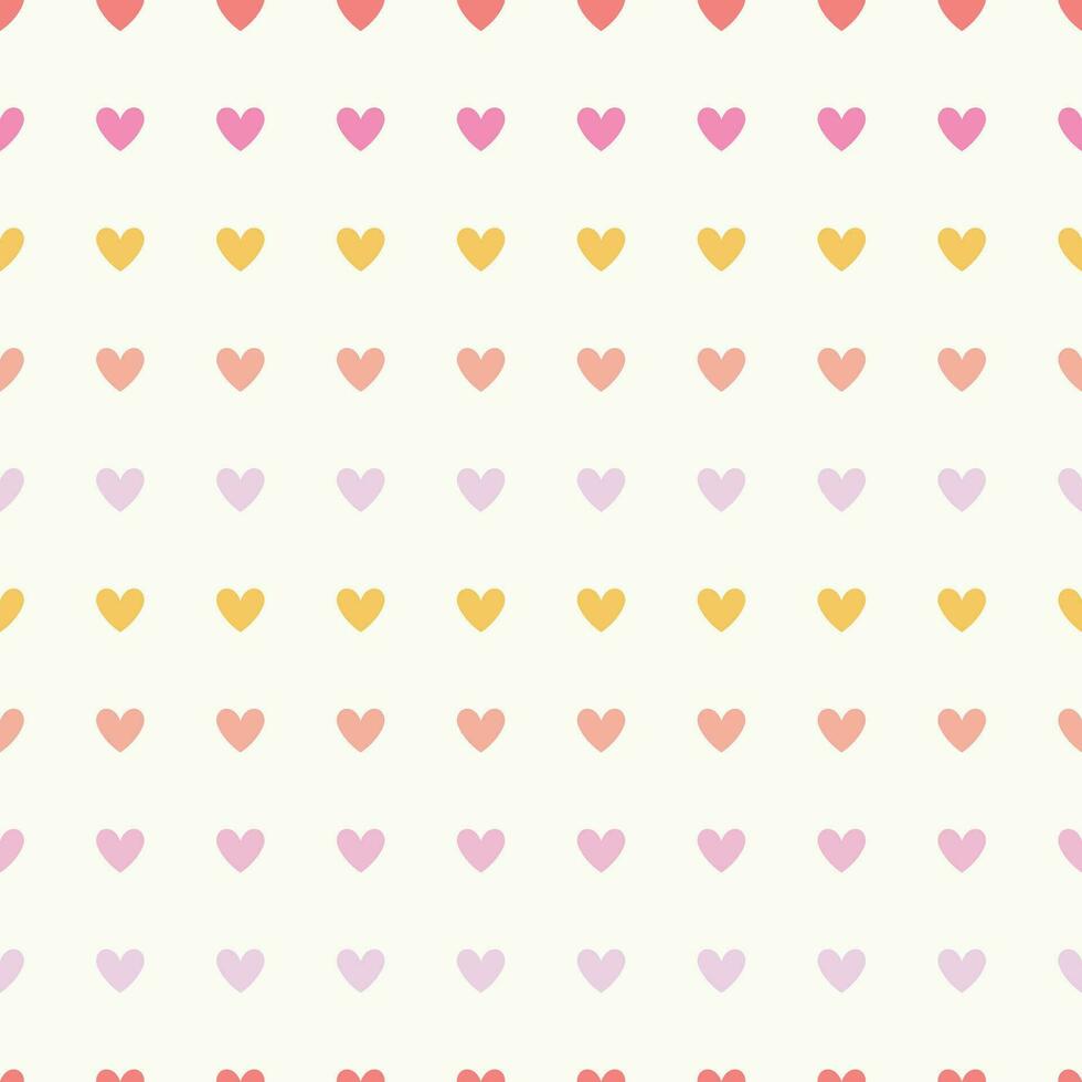 Simple hearts seamless vector pattern