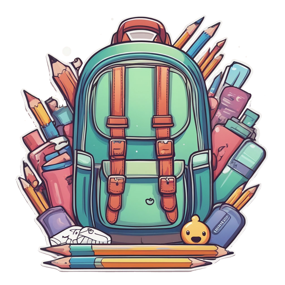 School stationery supplies icon png