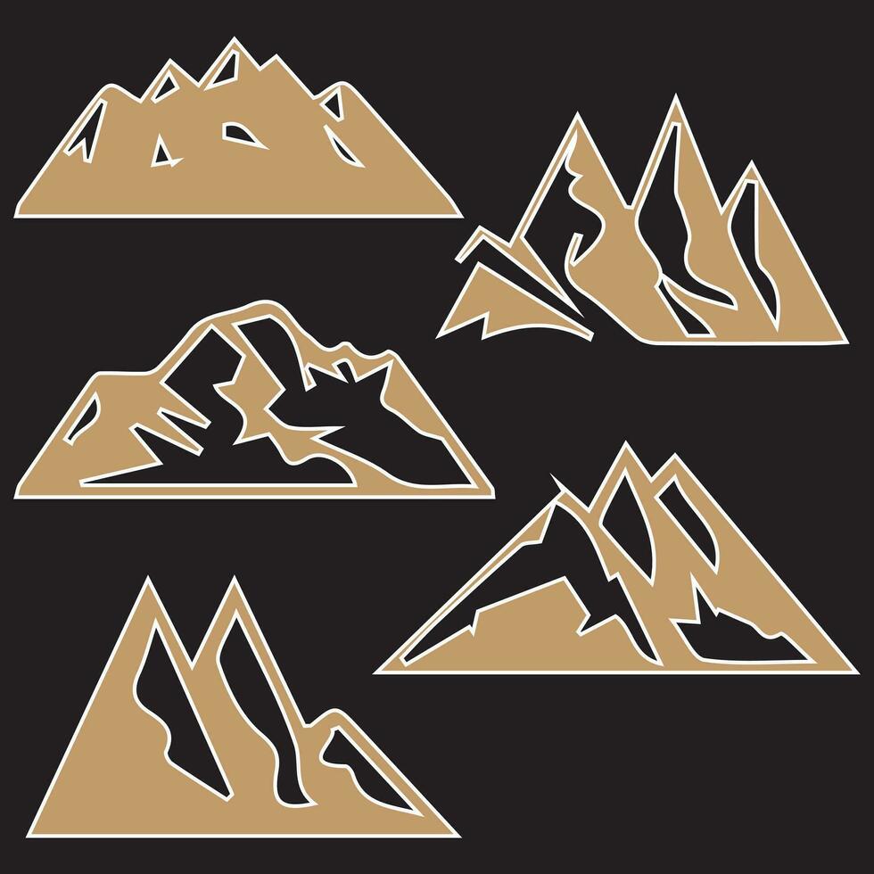 montaña vector formas para logos