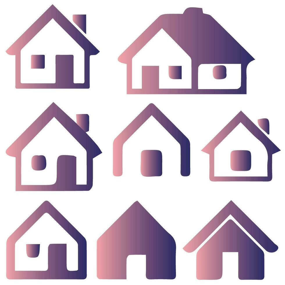 casa icono colocar. hogar vector ilustración símbolo.