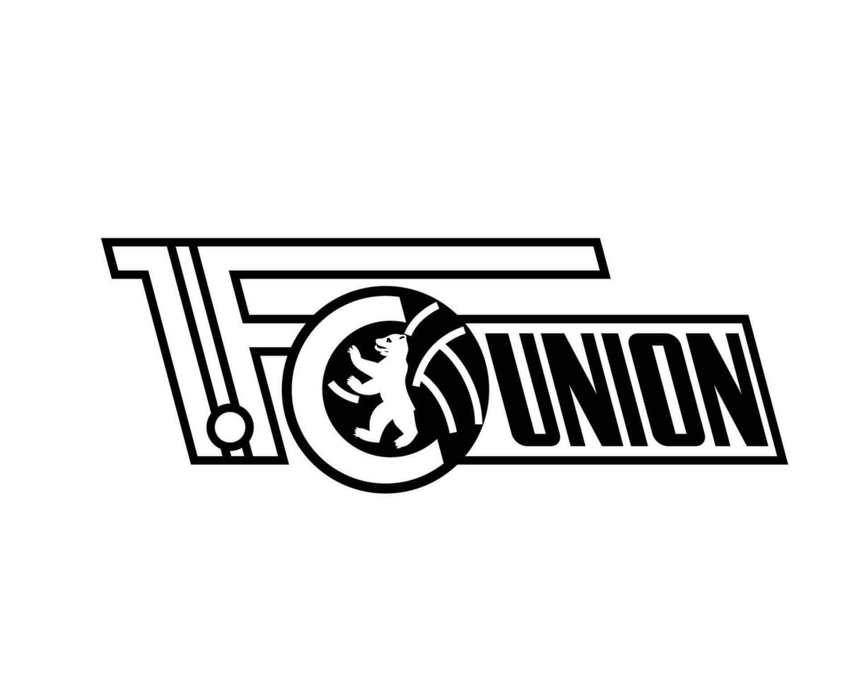 Unión Berlina club logo símbolo negro fútbol americano bundesliga Alemania resumen diseño vector ilustración