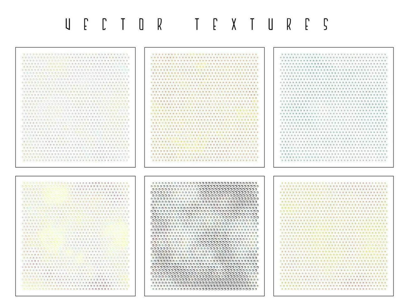 Set of the halftone geometric textures. Minimalists backgrounds. Spotted vector abstract overlays. Futuristic patterns for web design, advertisement banners, comic books, posters, packaging.