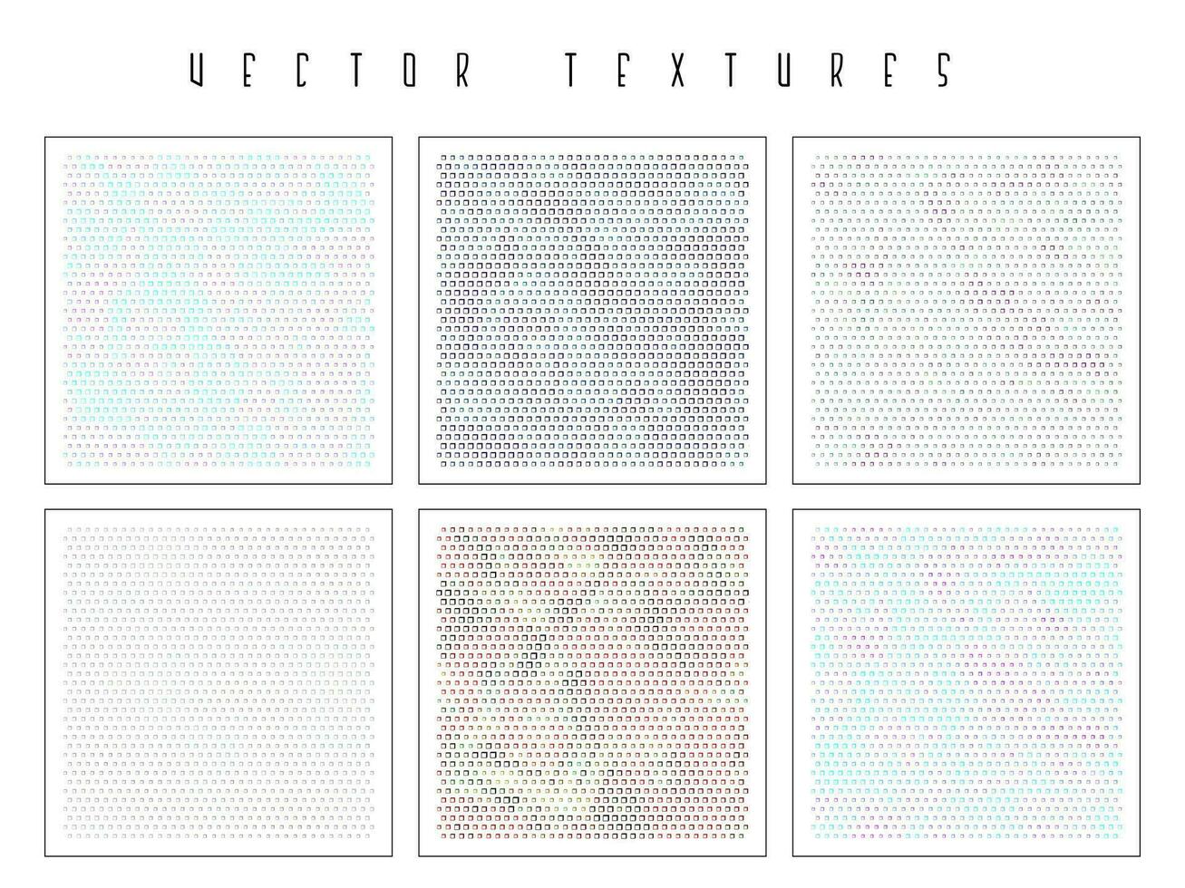 Set of the halftone geometric textures. Minimalists backgrounds. Spotted vector abstract overlays. Futuristic patterns for web design, advertisement banners, comic books, posters, packaging.