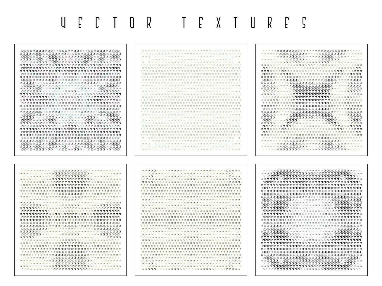 Set of the halftone geometric textures. Minimalists backgrounds. Spotted vector abstract overlays. Futuristic patterns for web design, advertisement banners, comic books, posters, packaging.