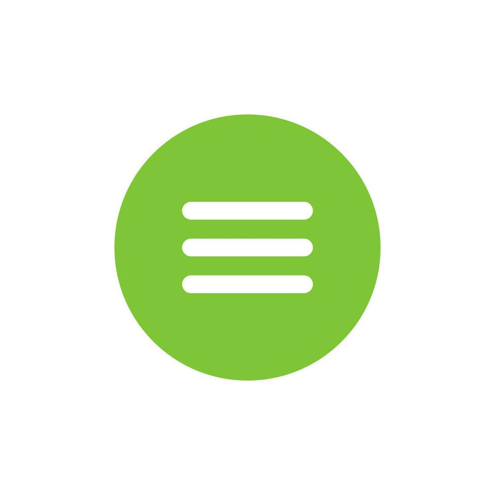 Three lines icon vector on white background