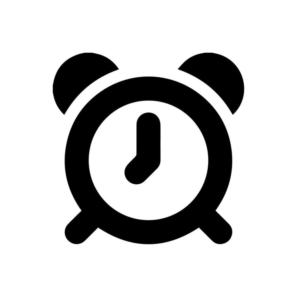 Alarm clock vector icon on white background