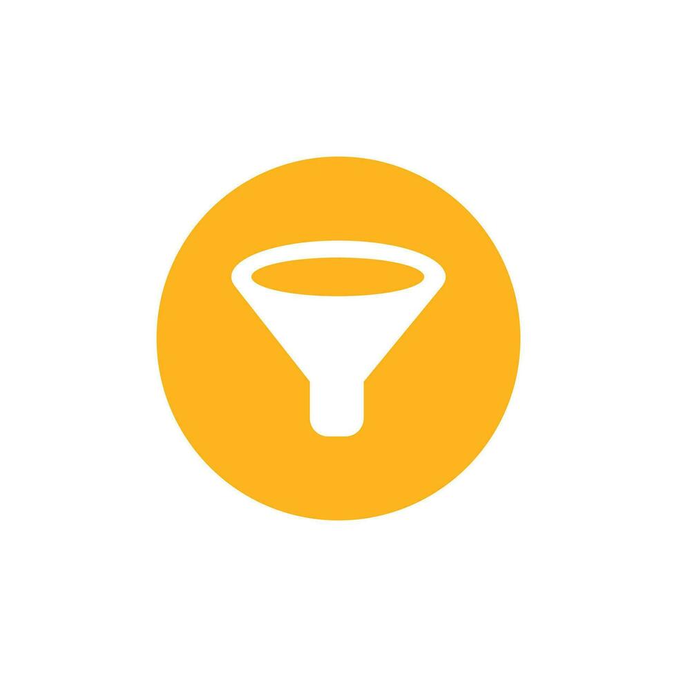 Funnel icon vector on white background