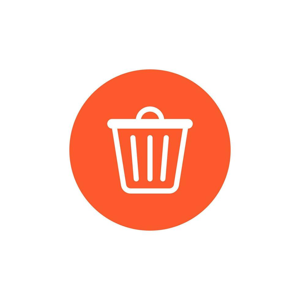 Trash can icon vector on white background