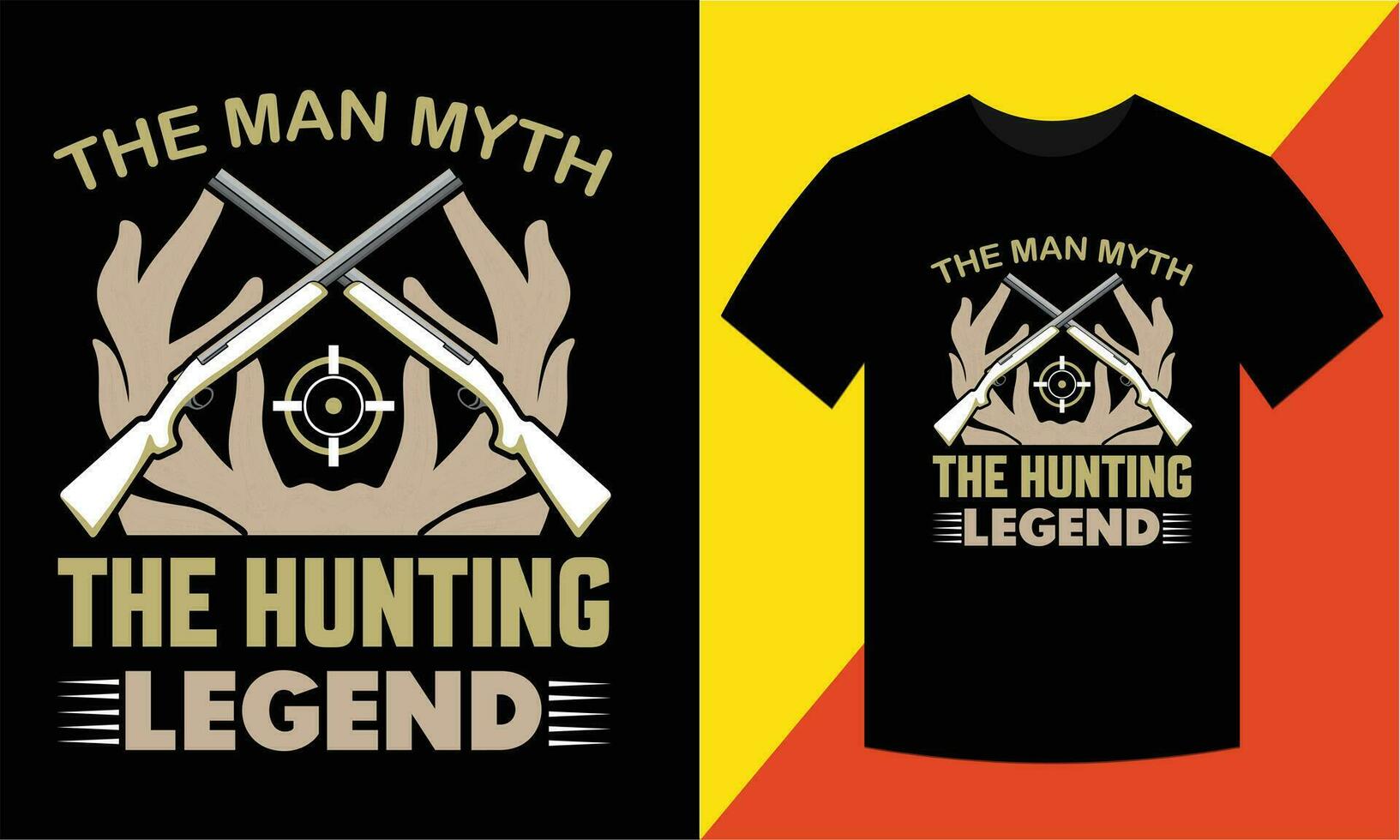 Hunting T shirt design vector