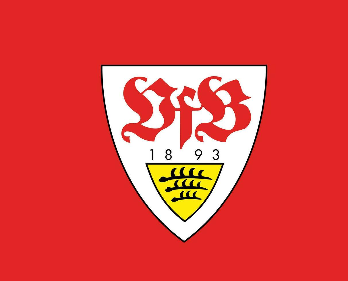 Stuttgart club símbolo logo fútbol americano bundesliga Alemania resumen diseño vector ilustración con rojo antecedentes