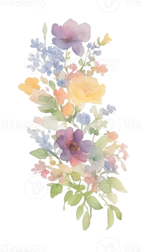 Flower watercolor clip art png