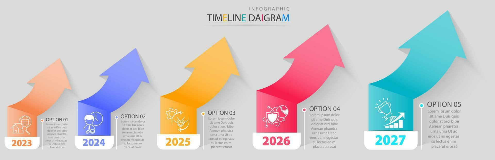 Timeline infographic template with 6 options for display business data and statistics vector