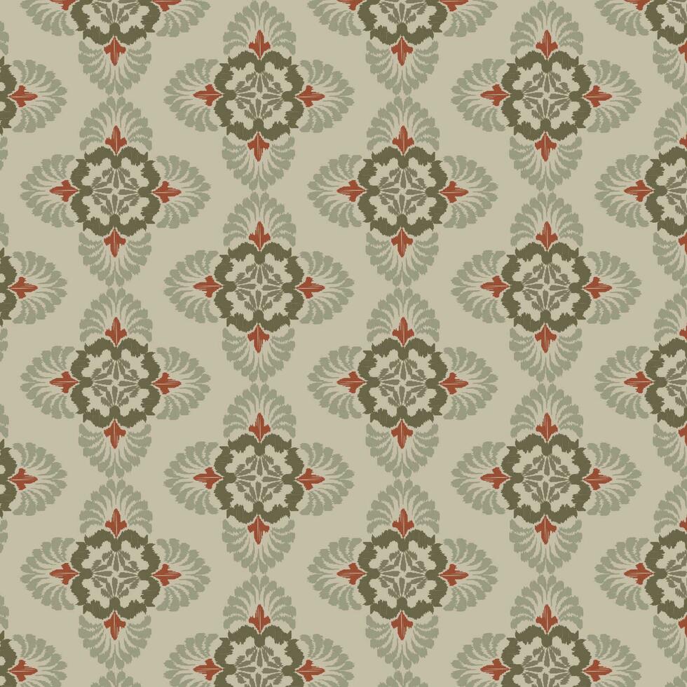 Ikat oriental pattern by ethnic abstract vector