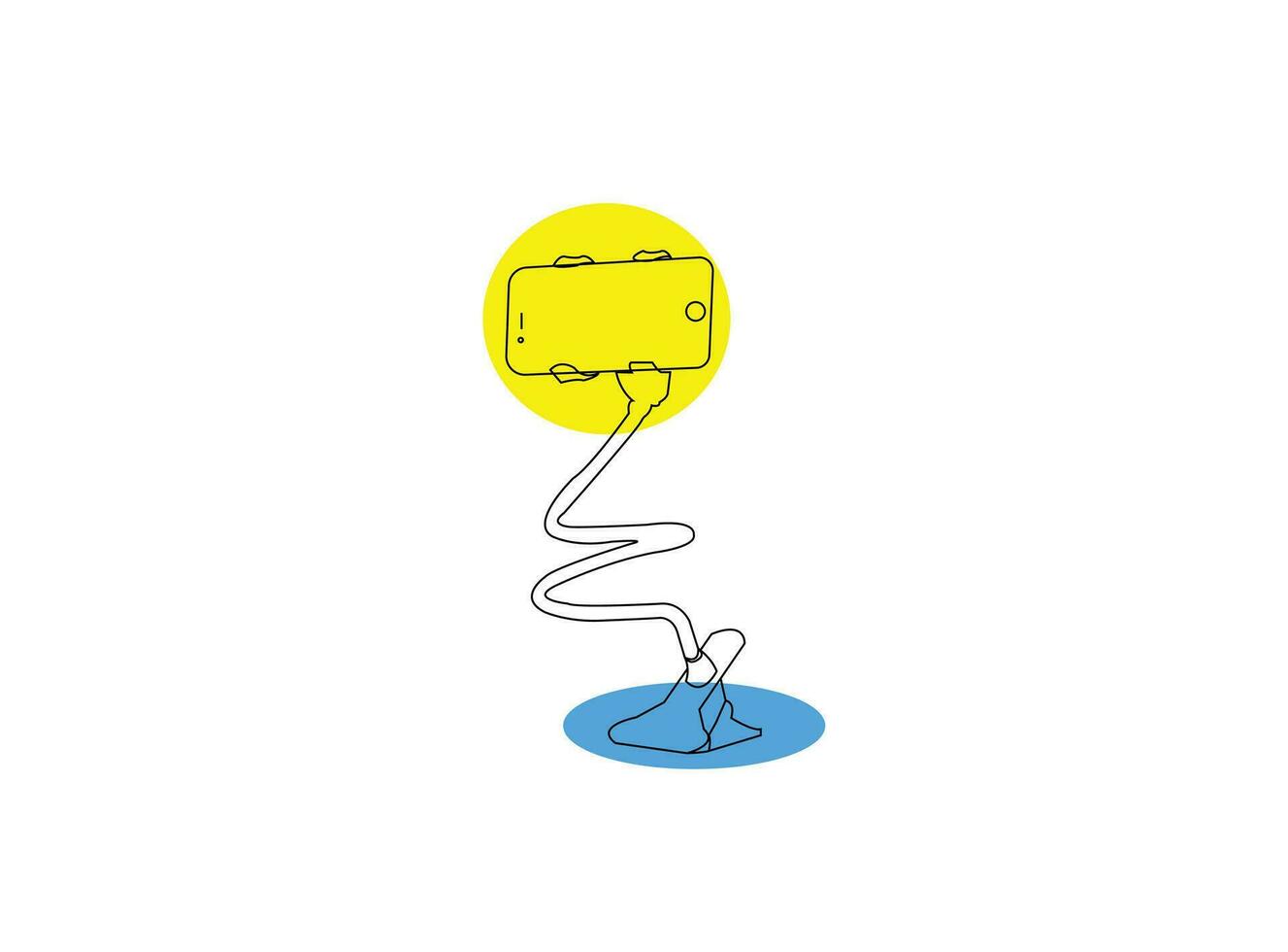phone Stand vector design and line art. phone stand icon vector outline illustration. vector phone Stand with white background.