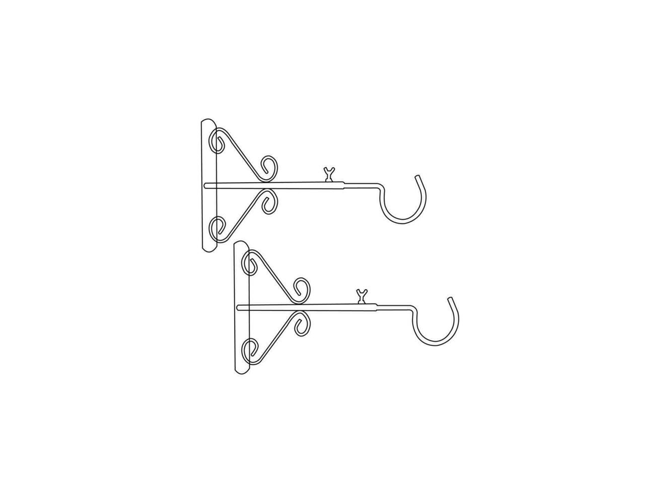 hook plant hanger vector design and illustration. hook plant hanger vector art, icons, and vector images. hook plant hanger vector design and outline.