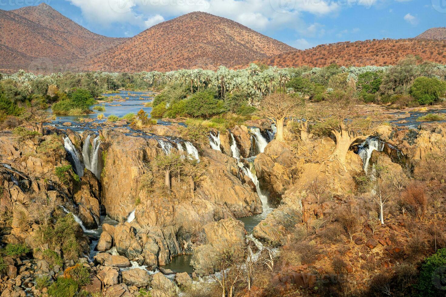 Epupa Falls on the Kuene River, Namibia photo