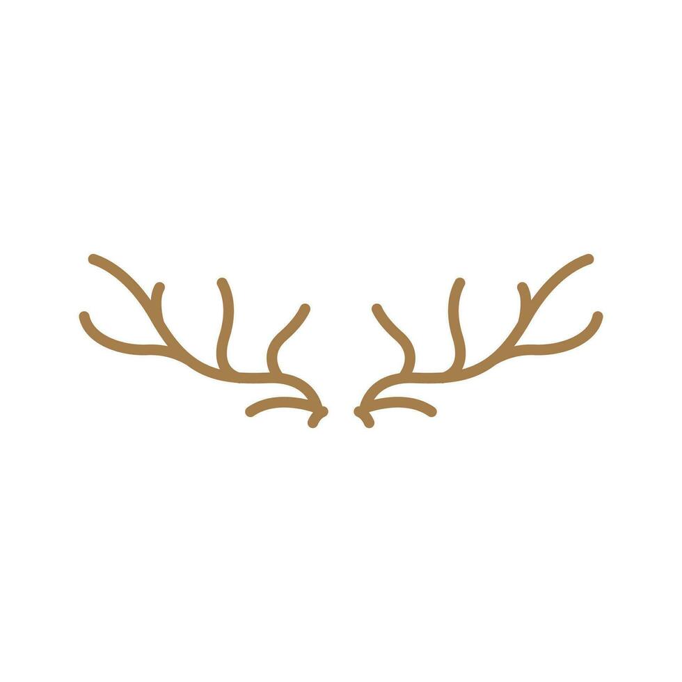 Deer Horn Logo Design Horn Animal Illustration Minimalist Simple Symbol Icon vector