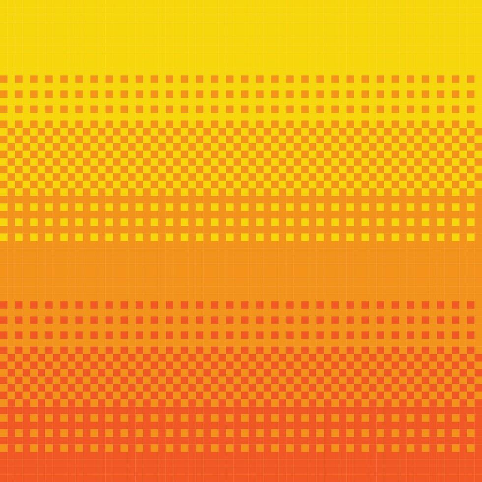 amarillo naranja degradado en píxel Arte estilo vector