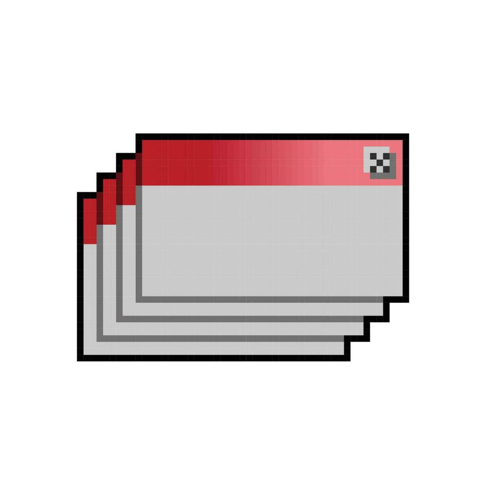 multiply blank notification page in pixel art style vector