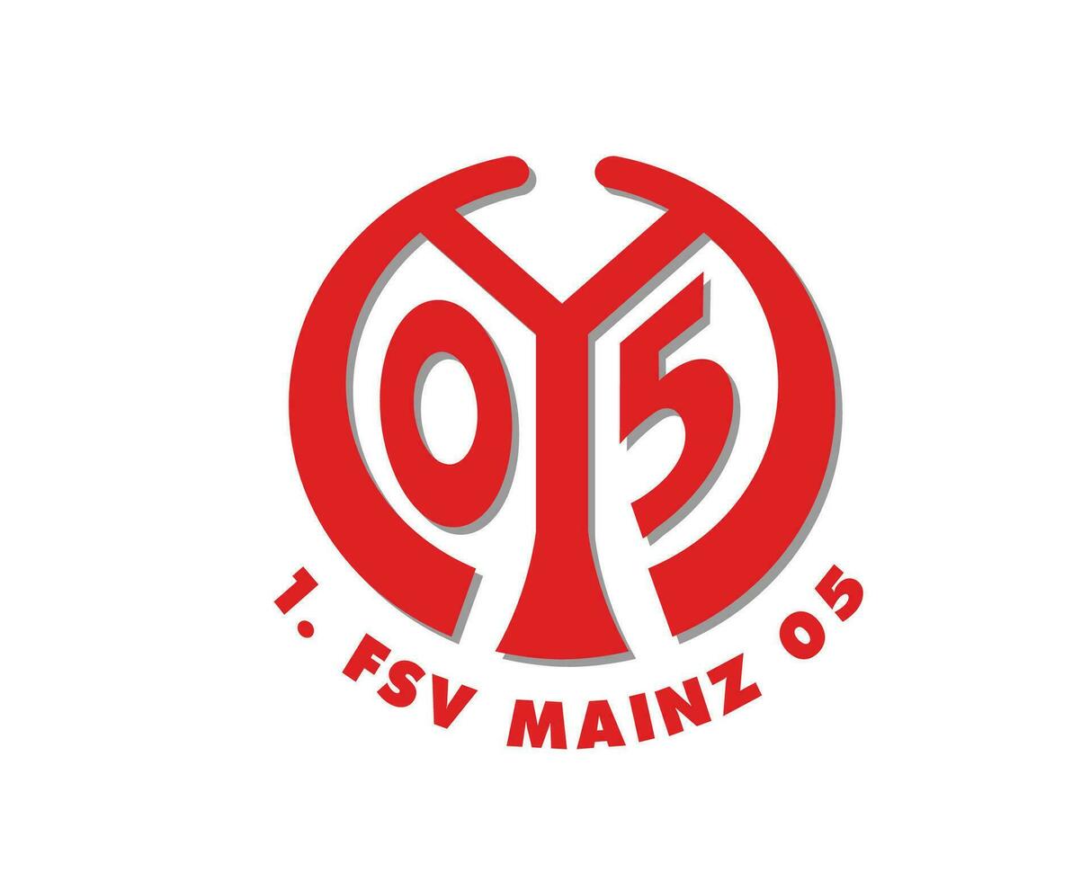 Mainz 05 Club Logo Symbol Football Bundesliga Germany Abstract Design Vector Illustration
