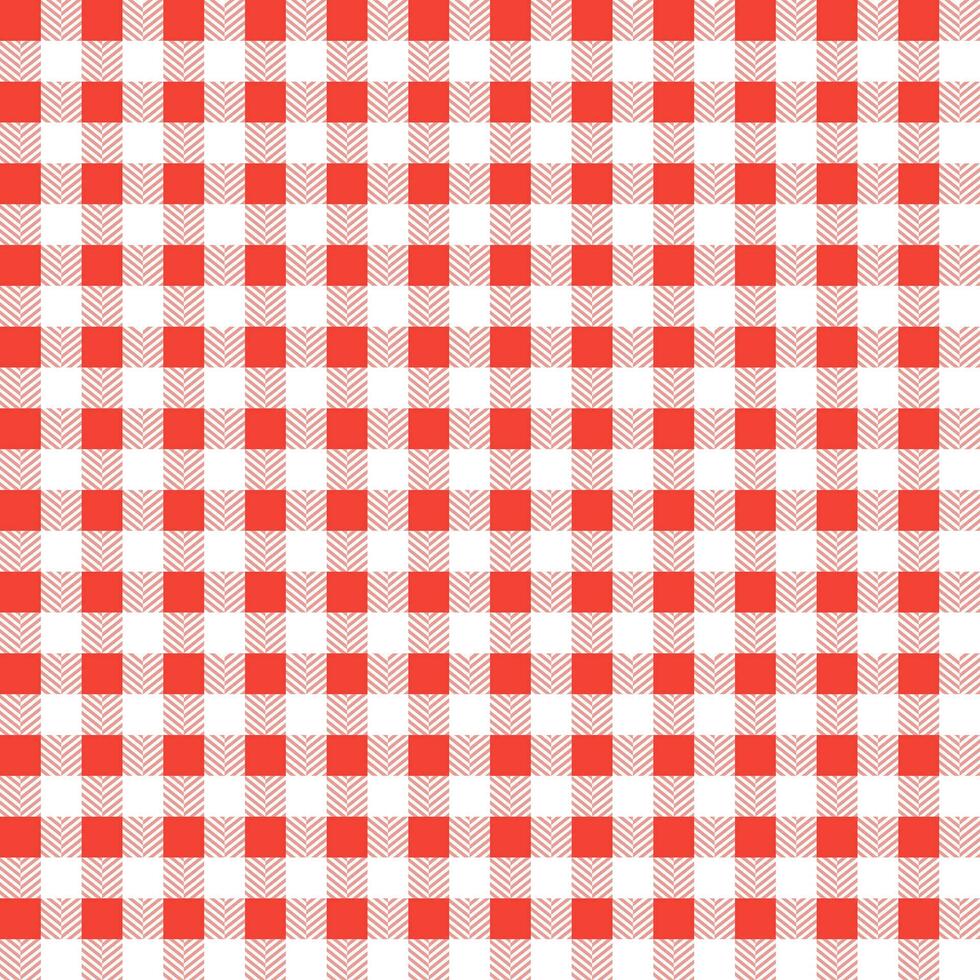 Red plaid pattern with herringbone pattern inside background. plaid pattern background. plaid background. Seamless pattern. for backdrop, decoration, gift wrapping, gingham tablecloth, blanket vector