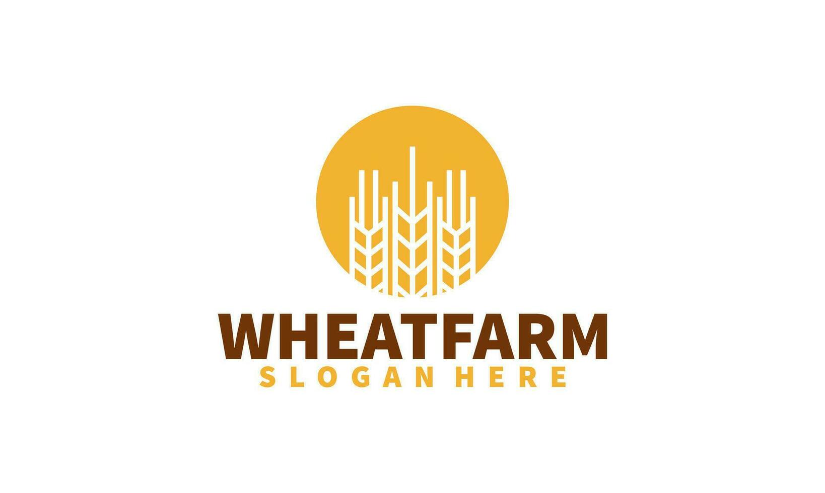 Wheat grain logo design vector. Grain wheat field logo concept  agriculture wheat logo template vector