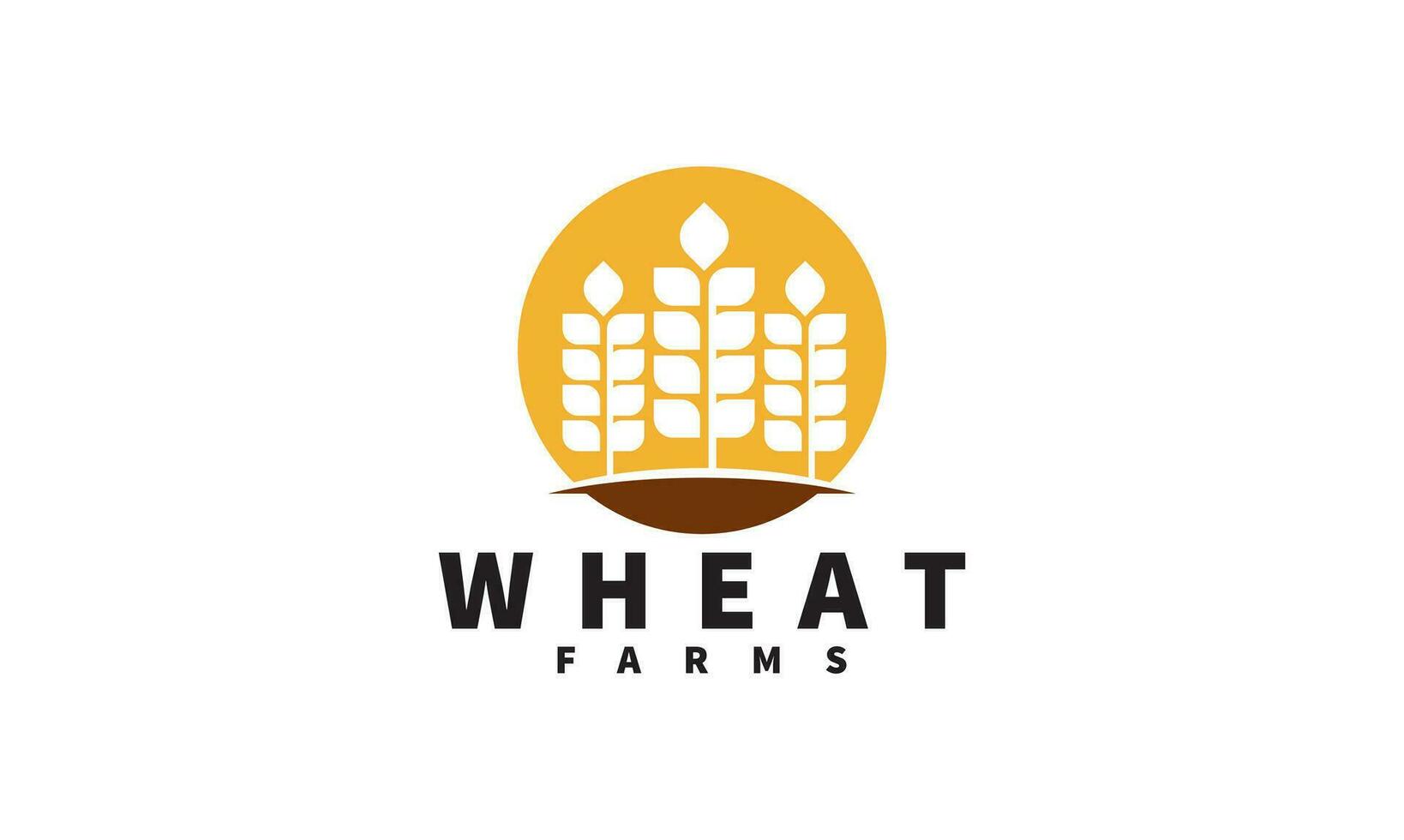 Wheat grain logo design vector. Grain wheat field logo concept  agriculture wheat logo template vector