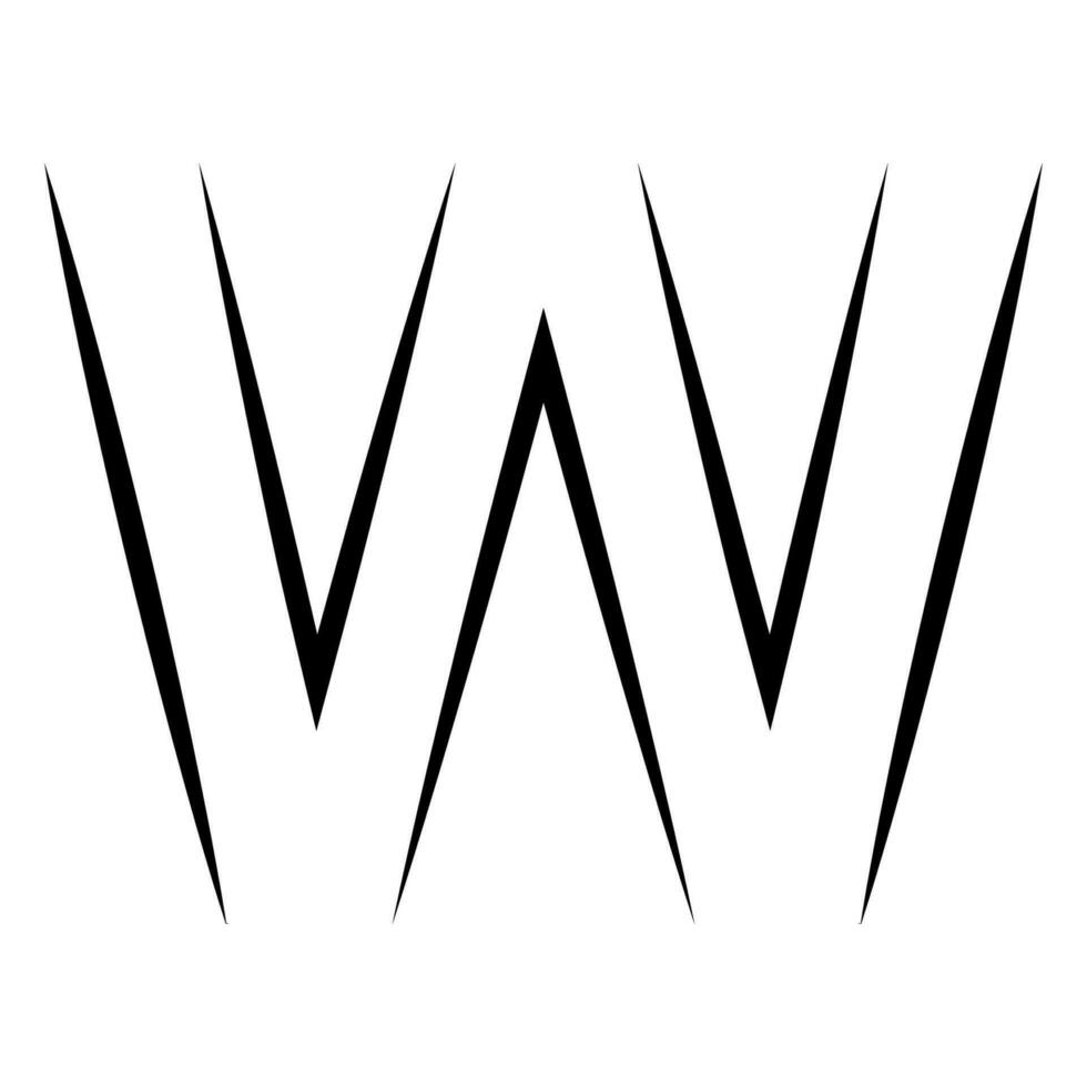 w logo estudio letra w diseño icono logotipo tecnología fuente vector