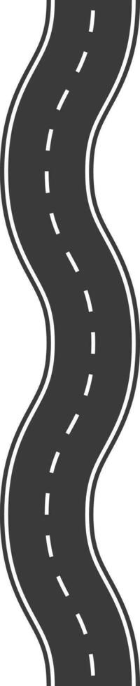 Road with markings illustration options road sinuous convoluted vector
