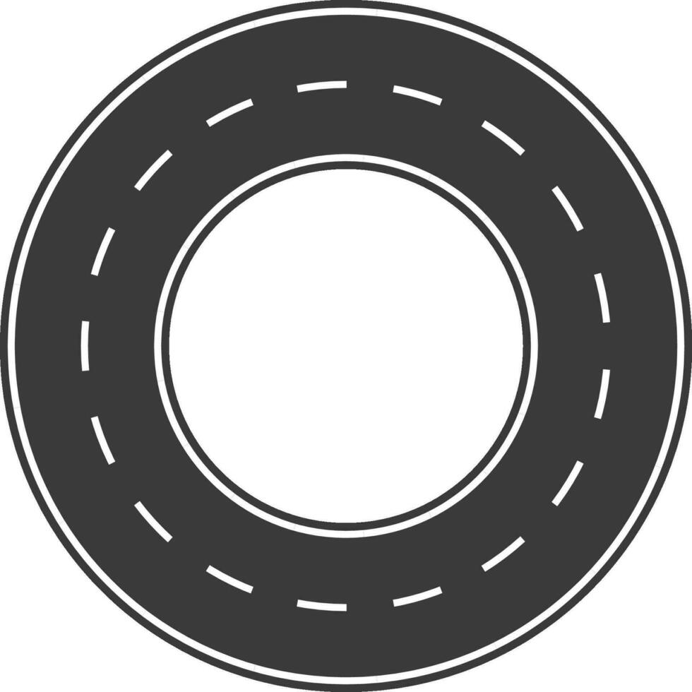 Road with markings illustration options road circle ring vector