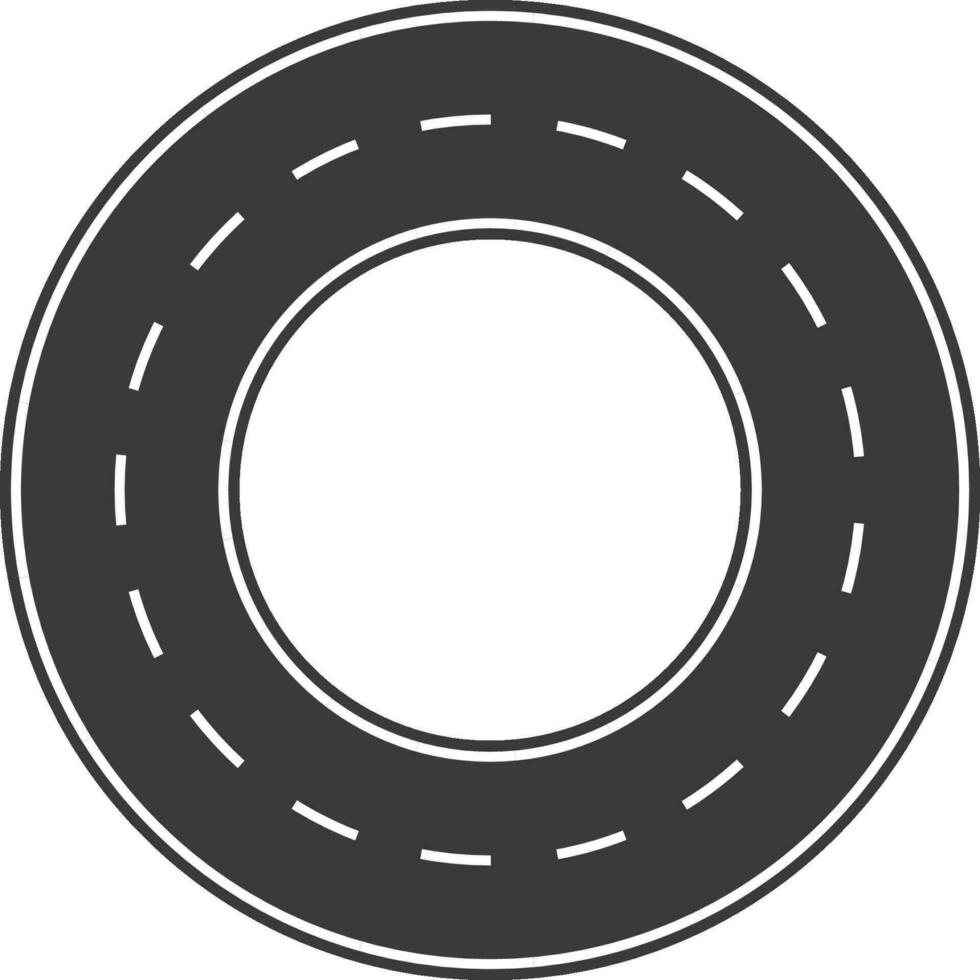 Road with markings illustration options road circle ring vector