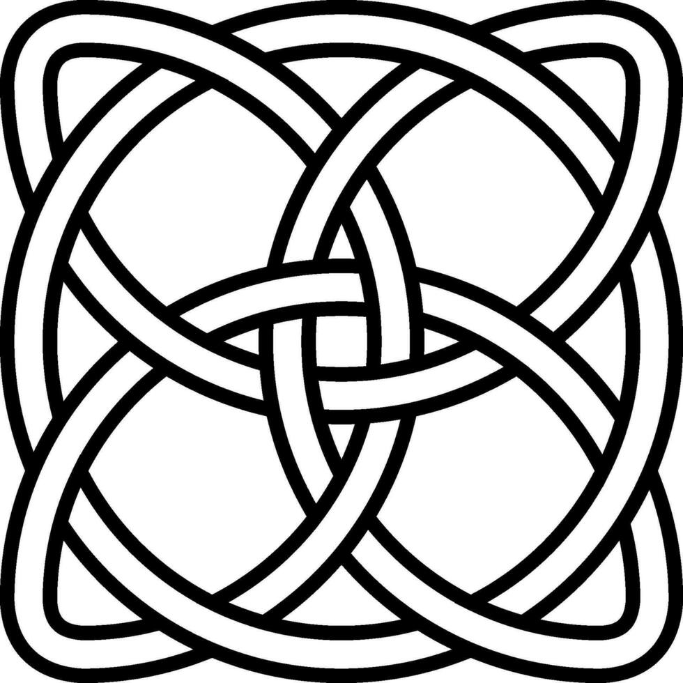 Celtic shamrock knot circle symbol Ireland symbol infinity longevity health vector