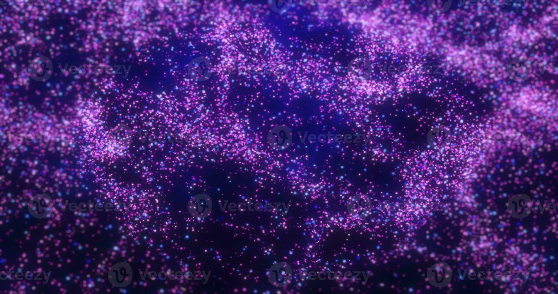 Purple waves from energy particles magical glowing high tech futuristic light dots abstract background photo