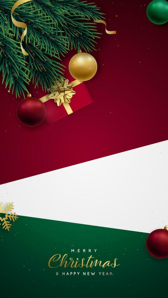 Christmas vector story template.