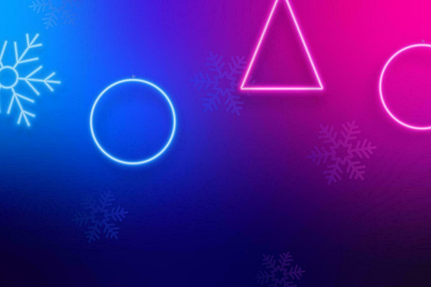 Christmas bright neon background. vector