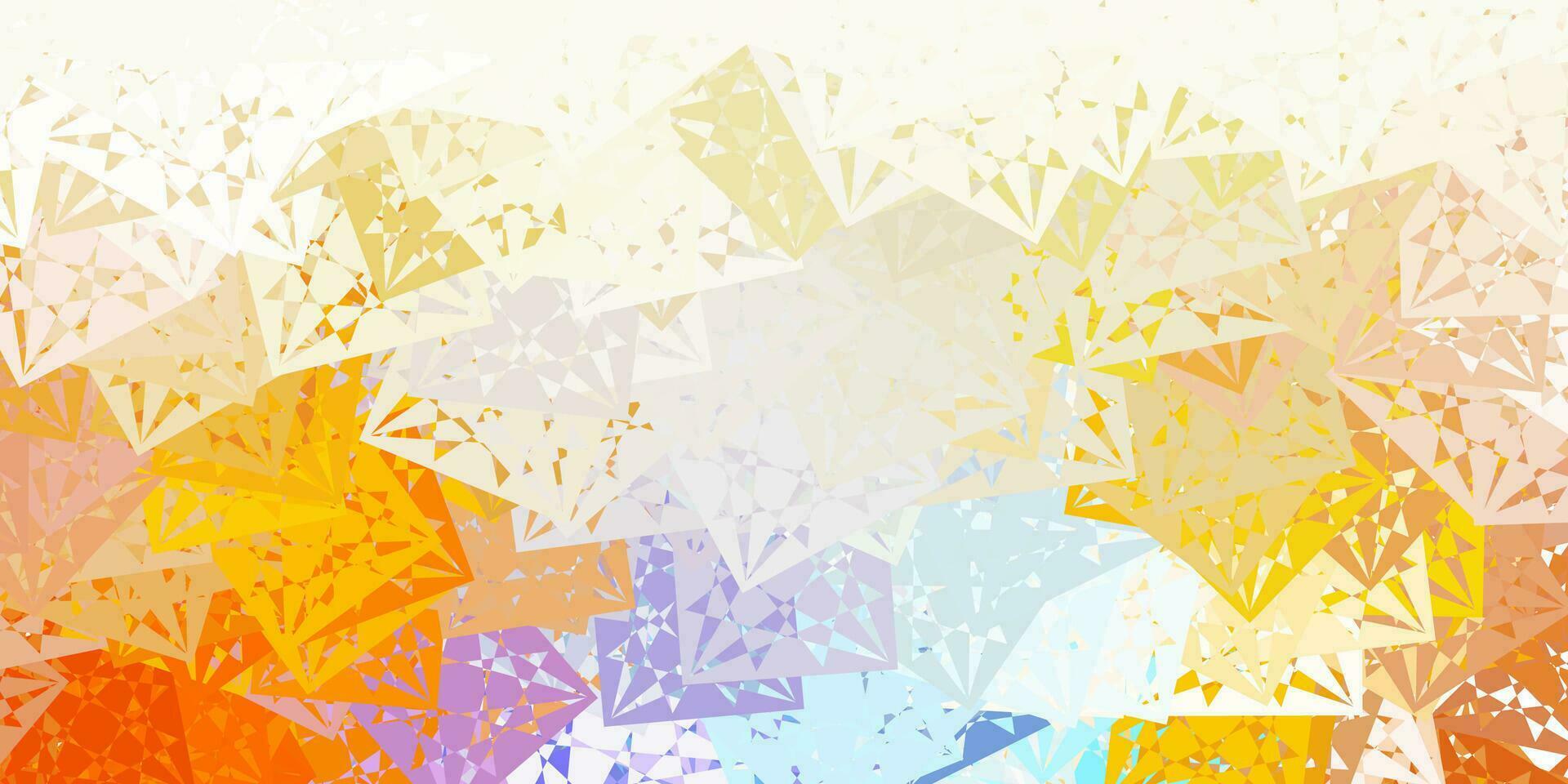 Light Blue, Yellow vector template with triangle shapes.